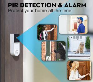 Timbre con Cámara Inteligente Ubox para Seguridad del Hogar, 1080P, Mini Cámara con Visión Nocturna Infrarroja, Detección PIR, IP65, Campo de Visión de 135 Grados, Video Wifi Bidireccional - Product Image 4