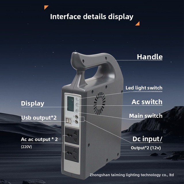 220V 300W LiFePO4 High Capacity Energy Storage Portable Emergency Power Bank with LCD Display for Camping & Outdoor Use