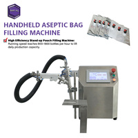 Machine de remplissage semi-automatique aseptique pour sachets Bag-in-Box (BIB) de sirop et confiture, avec pièces en acier inoxydable SS316 pour contact alimentaire, pour sauces et shampoings