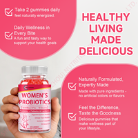 OEM Probiotica Gummies voor Volwassen Vrouwen, Supplementen met Prebiotica en Cranberry voor Antioxidanten & Vitaliteit, Gezondheid van de Spijsvertering en Urinewegen