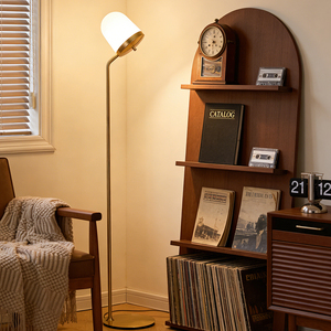 Hot Selling Modern Nordic White glass Lampshade <b>Standing</b> LED Floor Lamps Luxury Large Round Style for Living Room Body - Product Image 2