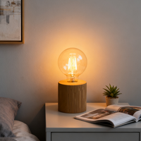 Chargeur sans fil Modern Edison Bulb Ciment Led Lampe de table pour bureau