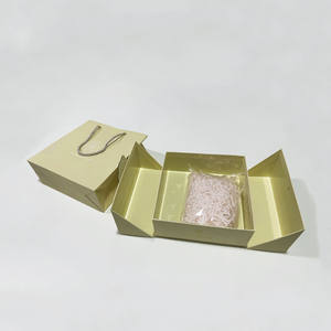 Caja rígida de lujo para San Valentín, cartón de papel rosa, caja de embalaje de papel para envolver regalos de doble puerta - Product Image 6