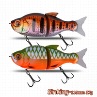 Runtoo – leurres de pêche Swimbait à deux sections de 110mm, 37g, appât artificiel de Simulation coulant pour brochet, perche, bar, nouveau Design