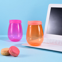 Gobelet à eau en plastique AS personnalisé de 16 oz, verre à vin créatif, gobelet à œuf de 16 oz, multicolore, qualité alimentaire