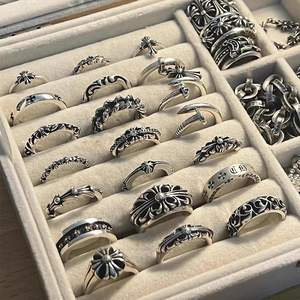 Bague croix style Chrome Hearts, version haute qualité, hip-hop punk, pour couple, homme et femme - Product Image 2