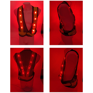 Vélo adulte Sport travail gilets de sécurité Signal lumineux haute visibilité course réfléchissant <span class=keywords><strong>clignotant</strong></span> LED <span class=keywords><strong>gilet</strong></span> d'avertissement de sécurité - Product Image 5