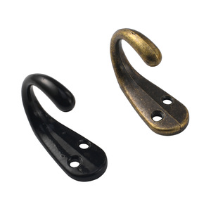 Alloy Metal Wall Mount Hooks Single Hook Zinc Alloy Antique Bronze Black 0 1kg Load Capacity <b>Wardrobe</b> <b>Hardware</b> - Product Image 5