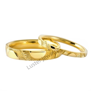 Luster Jewelry 10k 14k 18K Solid Gold <strong>Ring</strong> for Couple <strong>Rings</strong> <strong>Plain</strong> Gold Wedding Engagement <strong>Rings</strong> Designed by Famous Designers - Product Image 1