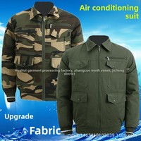 Camouflage climatisé pour hommes équipé d'un ventilateur de refroidissement Rechargeable résistant aux plis Vêtements de