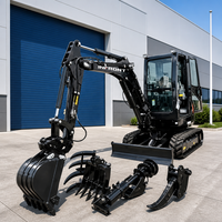 Mini-excavatrice de qualité supérieure 1 tonne, 2 tonnes, 3,5 tonnes, moteur Euro 5 EPA, chenilles lourdes, machine de terrassement professionnelle