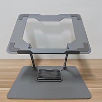 Support pour ordinateur portable Zeno OEM personnalisé pour le bureau, pivotant à 360 degrés, réglable en hauteur de 26 à 153 mm, fabrication en usine
