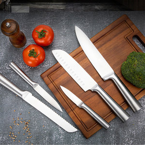 Wholesale <strong>5pcs</strong> Modern Stainless Steel Kitchen <strong>Knife</strong> <strong>Set</strong> Durable 3Cr13 Chef's Blade Cutlery for Kitchen Use - Product Image 4