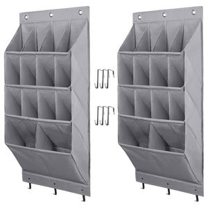 Door-Hanging <b>Storage</b> Rack with 16 Large Capacity Pockets, 600D Oxford Cloth, Suitable for Wardrobe Doors/<b>Narrow</b> Doors - Product Image 1