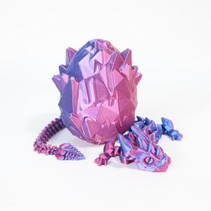 Set di Uova di Dinosauro Stampate in 3D, Giocattolo con Uova di Drago in Cristallo e Gemme, Ornamento Figurativo, Regalo Colorato a Tema Animale - Product Image 5