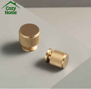 Kitchen Cabinet Handles Luxury Gold Soild Brass Cabinet <strong>Knobs</strong> and Handles Vertical Stripes Design Drawer Wardrobe <strong>Door</strong> Handles - Product Image 3