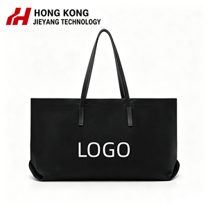 Custom Logo Large Capacity Black Canvas <b>Tote</b> Bag Heavy Duty Cotton Shopping Bag Eco Friendly Travel Bag Use - Product Image 1