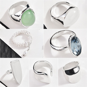 Colorstone Pearl <b>Ring</b> Elegant Style Multi-layered Finger <b>Ring</b> High-end For Versatile Accessory New Trendy <b>Ring</b>-<b>Spinner</b> - Product Image 3