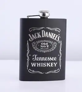 Metal lid 8oz embossed wine jug 304 stainless steel wine bottle custom logo high-end business holster Stainless steel flask set