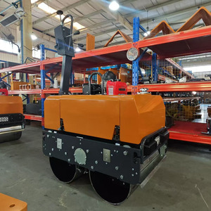 低价300kg 500kg 600kg 800kg手压路机全液压振动单轮双滚筒迷你压路机 - Product Image 5