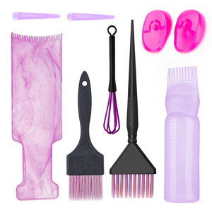 Hair Dyeing Tool Set 9-Piece Plastic <b>Brush</b> Highlighting Board Salon Hair Treatment <b>Bottle</b> - Product Image 5