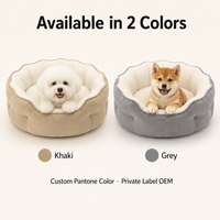 Coussin pour animaux de compagnie festonné en fausse fourrure longue et moelleuse, confortable, rembourré en coton PP, amovible et lavable, pour chiens et chats, vente en gros