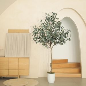 Style nordique grand arbre d'<span class=keywords><strong>eucalyptus</strong></span> artificiel à la mode vert <span class=keywords><strong>intérieur</strong></span> décoration de la maison <span class=keywords><strong>Pot</strong></span> en plastique Ins Style décoration intérieure - Product Image 3