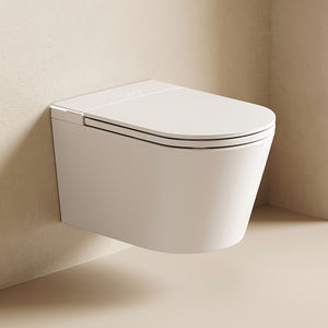 S030 Design moderne, sanitaire américain et européen, toilette intelligente à montage mural, céramique pour hôtel avec télécommande - Product Image 4