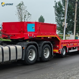 Rimorchi per autocarri commerciali a letto basso a 8 assi 100 tonnellate di capacità semirimorchio per trasporto di Container da carico rimorchio a pianale basso - Product Image 2