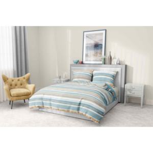 BREST 100% Cotton Petrol <b>Single</b> <b>Duvet</b> <b>Cover</b> <b>Set</b> German Size NE 30 30 76X56 Pigment Printed - Product Image 6