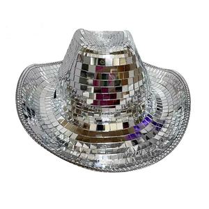 Moda espejo Bola de discoteca sombrero ráfaga Flash pescador sombrero noche Club baile <span class=keywords><strong>Bar</strong></span> noche tienda fiesta discoteca sombrero al por mayor - Product Image 1