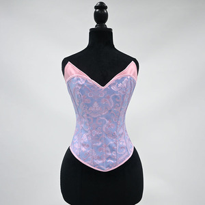 Corset sculptant sexy en satin brocart pour femme avec laçage, tissage respirant et maintien ferme - Product Image 1