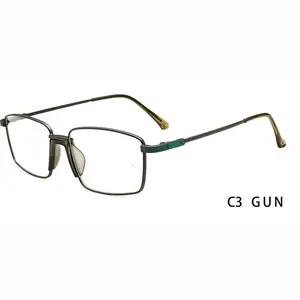 Bingkai kacamata logam logo kustom bingkai kacamata Harga murah kualitas tinggi bingkai optik untuk pria
