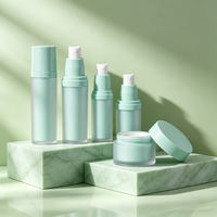 Lot d'emballages cosmétiques rose poudré en gros – Flacons de lotion givrés vides 30g 50ml et pots pour routine de soin en vrac