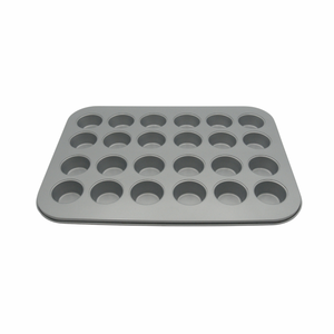 Moule à mini-muffins 24 cavités en acier au carbone épais, revêtement antiadhésif de qualité supérieure, écologique, conforme aux normes FDA/LFGB, pour utilisation domestique au four - Product Image 1
