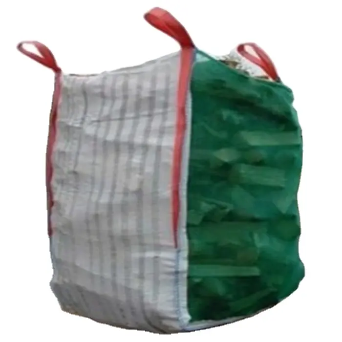 90x90x110cm 1ton 장작 대량 가방 장작에 사용되는 짠 가방, pp 짠 가방 공급 업체
