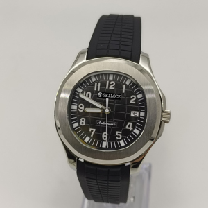 Montre mécanique SEILOCE NH35 unisexe, classique, bracelet en caoutchouc, montre de mode pour homme - Product Image 3