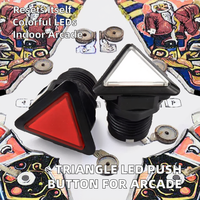 Boutons LED triangulaires plaqués de haute qualité 35x35mm, boutons de jeu lumineux pour l'assemblage de machines d'arcade