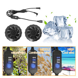 في المخزون صنع الصين الصيف تعمل بالبطارية تكييف الهواء الملابس في الهواء الطلق معطف الخصر مع مروحة للرياضة العمال - Product Image 2