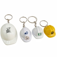 Porte-clés personnalisé en forme de mini casque de chantier 3D avec ouvre-bouteille, logo personnalisé, pour cadeau