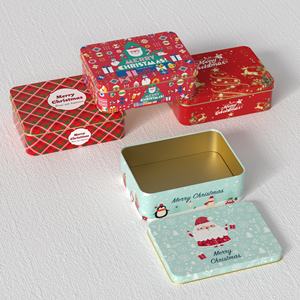 Tinplate Metal Dessert Box for Pizza Snack Cake Candy Chocolate Bread Lollipop Craft Sugar Packaging for Christmas Occasions - Product Image 1