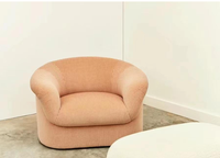 Fauteuil confortable en velours doux de style européen avec rembourrage en éponge, fauteuil d'appoint pour salon et hôtel