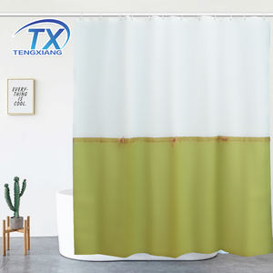 Elegante cortina <span class=keywords><strong>de</strong></span> <span class=keywords><strong>baño</strong></span> <span class=keywords><strong>de</strong></span> poliéster con ribete <span class=keywords><strong>de</strong></span> lazo: impermeable, a prueba <span class=keywords><strong>de</strong></span> moho y hecha a medida - Product Image 1