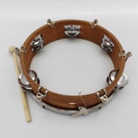 OEM Factory Wholesale Double Layer Tunable Wooden Tambourine Sheepskin Drum Heads Handmade Percussion Instrument 4-10 Inch Sizes