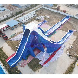 <span class=keywords><strong>Toboggan</strong></span> aquatique gonflable extérieur jaune <span class=keywords><strong>XXL</strong></span> personnalisé à double piste, certifié CE, usage commercial, en PVC - Product Image 6