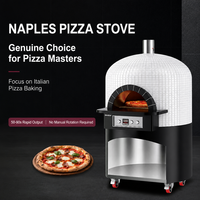 Four à pizza commercial Naples, four à pizza italien rotatif automatique, four à pizza électrique haute température 600°C, équipement de boulangerie