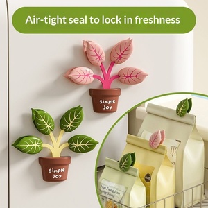 Clip de scellage magnétique vert pour plantes, de qualité alimentaire, adapté à la cuisine, pour snacks, thé, épices, aliments pour chats, anti-humidité, design <span class=keywords><strong>Fafa</strong></span> - Product Image 4