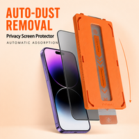 28 °   Protection d'écran en verre trempé AGC 9H anti-espion ultra-fin du Japon, anti-poussière, application facile, sans bulles pour iPhone 11-18
