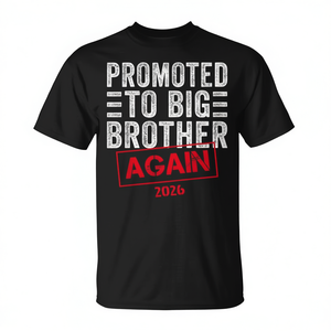 T-shirt pour hommes « Promoted To Big Brother Again 2026 » pour annonce familiale - Product Image 2