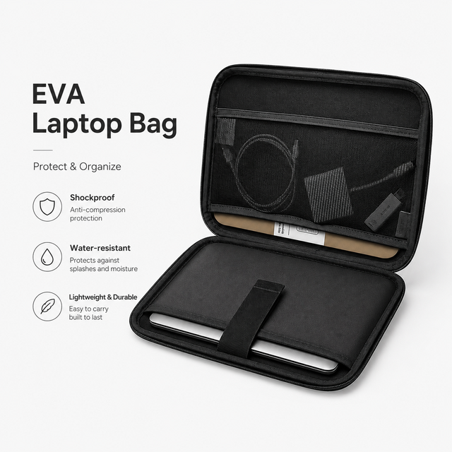 Custom Shockproof EVA Laptop Sleeve Slim Notebook Tablet Carrier Case Waterproof Electronics Organizer for Office Travel Use